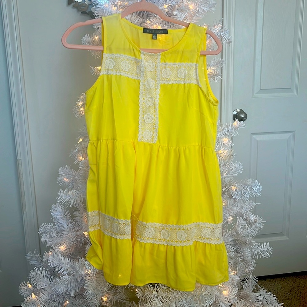 Never Worn Boutique Sheer Yellow Dress
